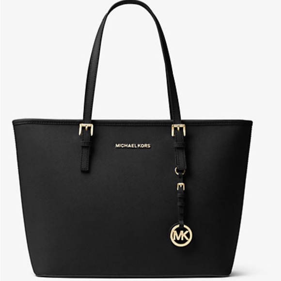 Michael Kors Handbags - Michael Kors Black Tote with Gold Accents